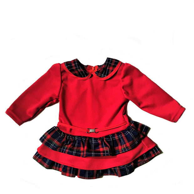 Piros kislány ruha (74-104)