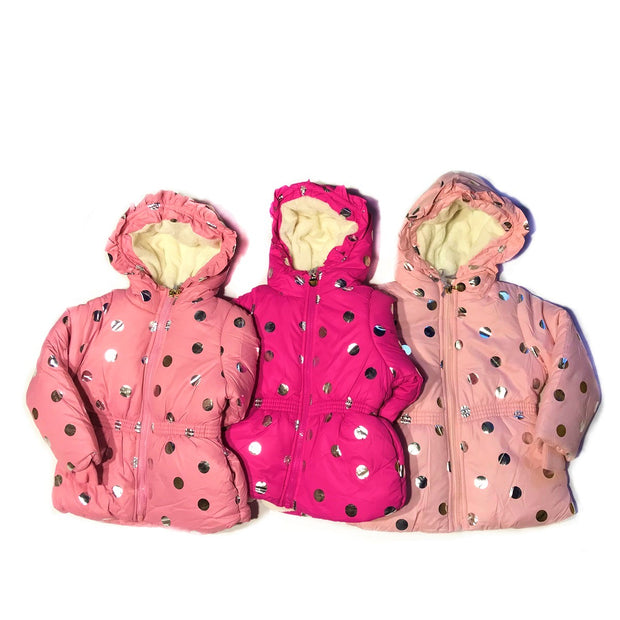 Lány pöttyös téli kabát (86-110) - BabyBoom - Baba- és gyermekdivat webáruház