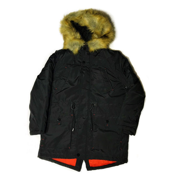 Fekete téli fiú kabát (122-164) - BabyBoom - Baba- és gyermekdivat webáruház
