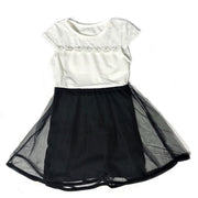 Fekete-fehér elegáns lány ruha (98-164)