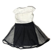 Fekete-fehér elegáns lány ruha (98-164)